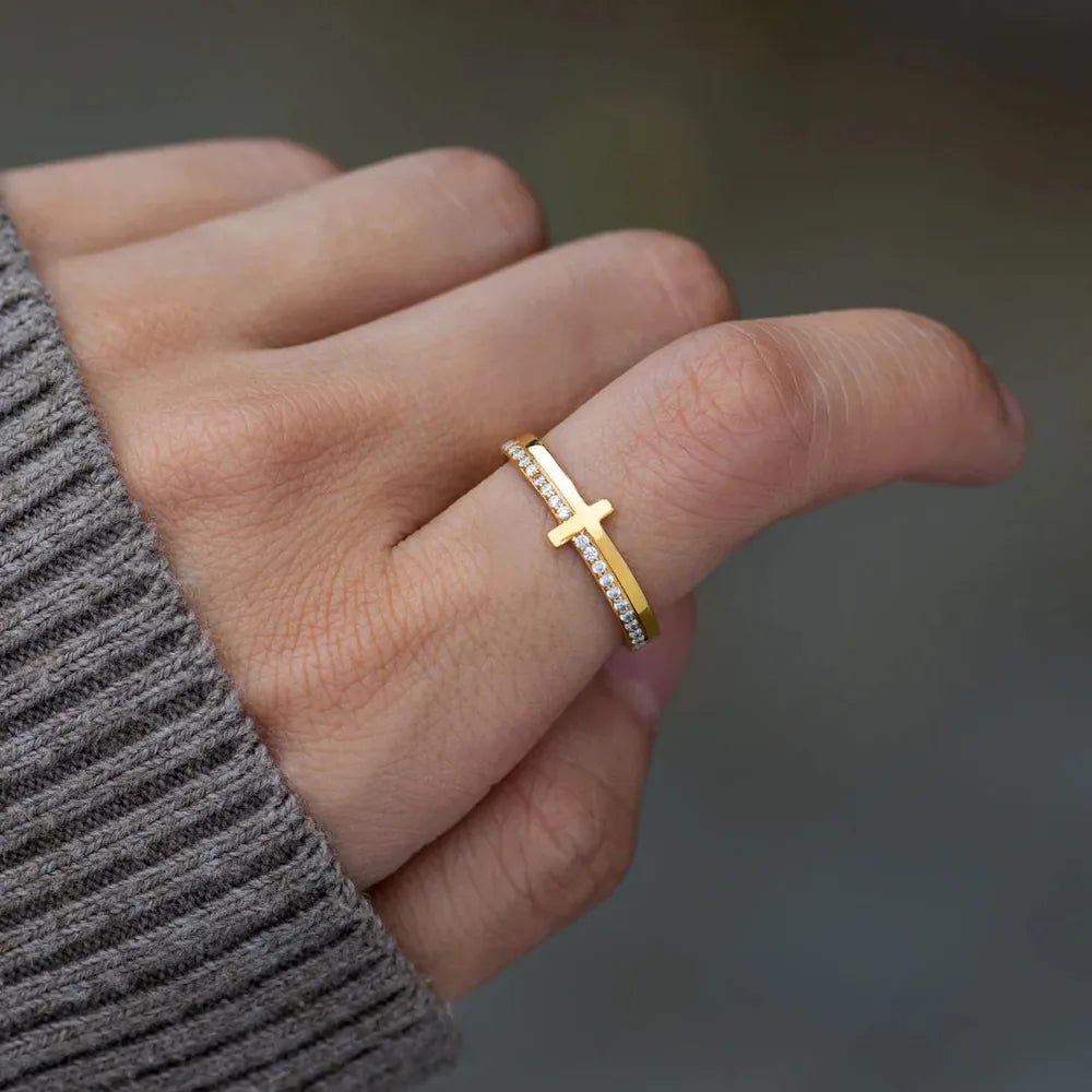 925 Sterling Silver Cross Ring - MYSTIQOR