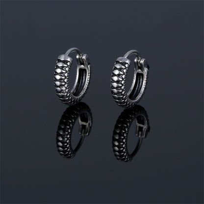 Retro Twist Earrings Simple Graceful Stainless Steel Stripes