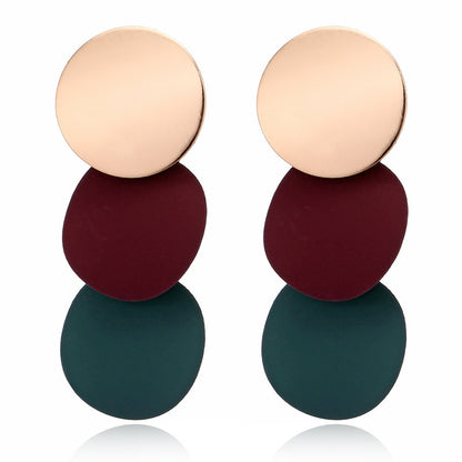 Creative And Elegant Simple Geometric Round Irregular Earrings