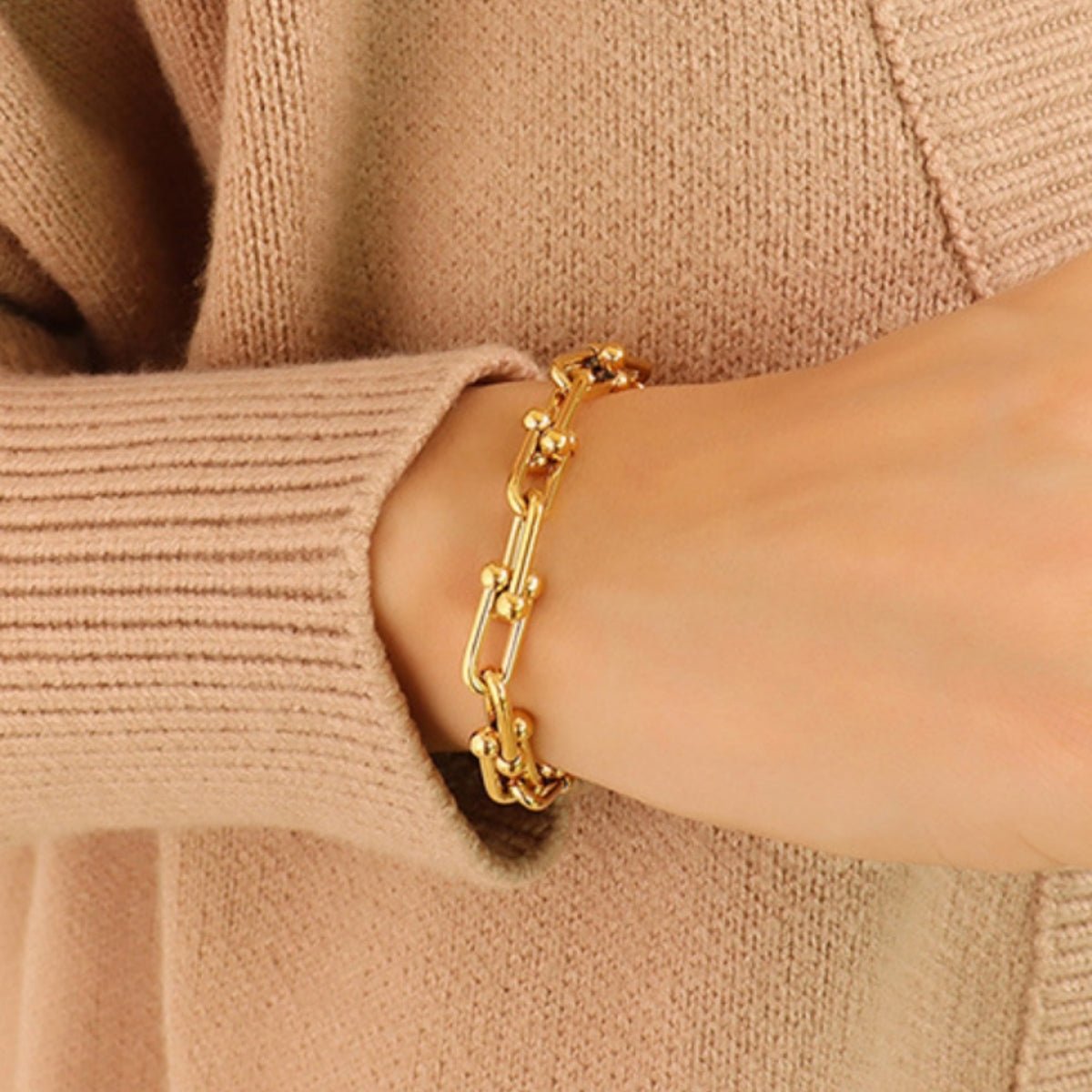 Chunky Chain Titanium Steel Bracelet - MYSTIQOR