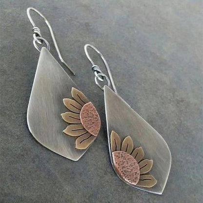 Hand Painting Sunflower Earrings For Women