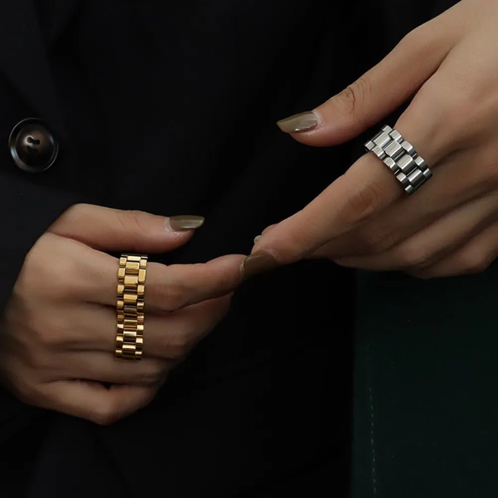 Plated Titanium Steel Ring - MYSTIQOR