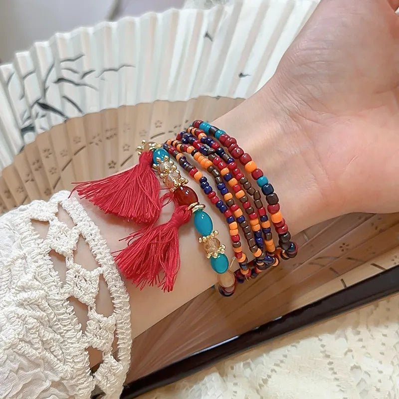 Tassel Rice Bead Bracelet - MYSTIQOR