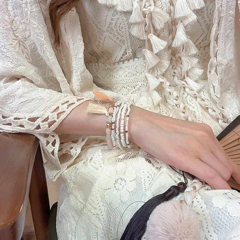 Tassel Rice Bead Bracelet - MYSTIQOR