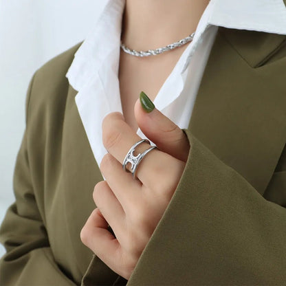 Titanium Steel Double - Layered Ring - MYSTIQOR