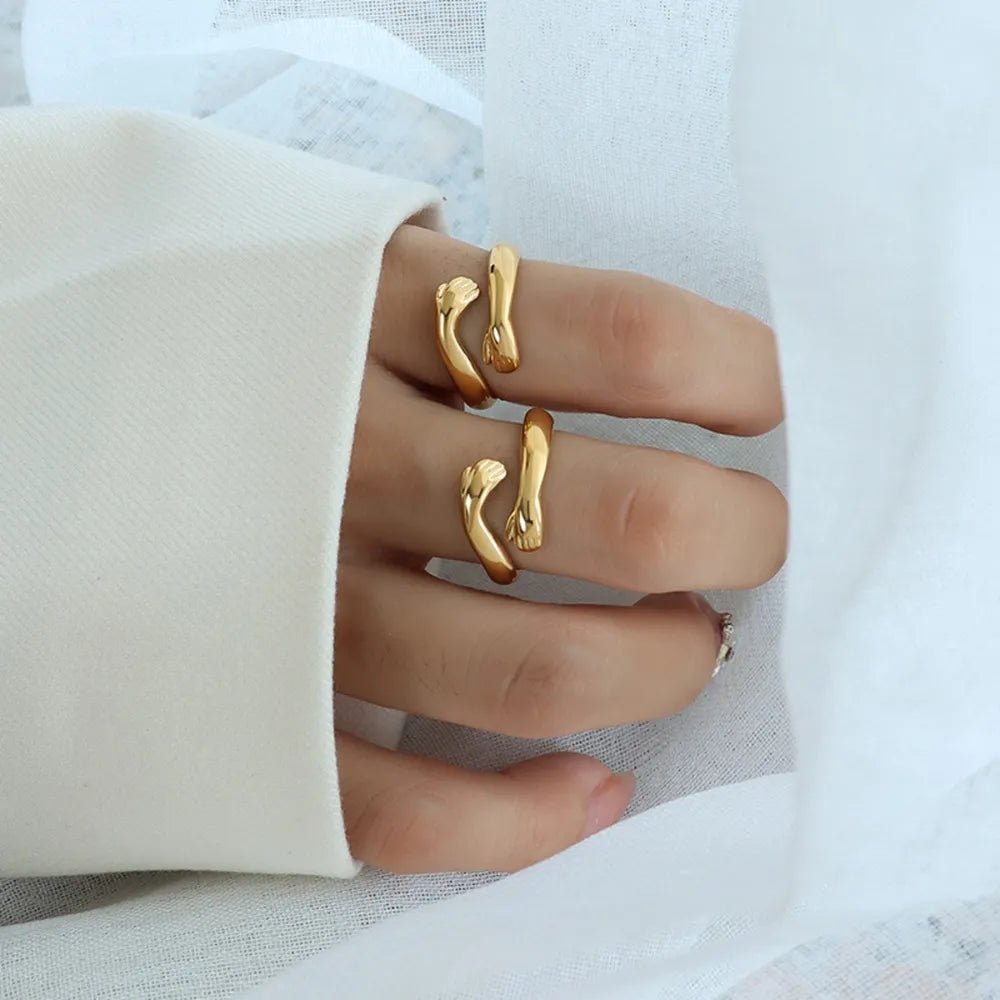 Titanium Steel Hug Bypass Ring - MYSTIQOR