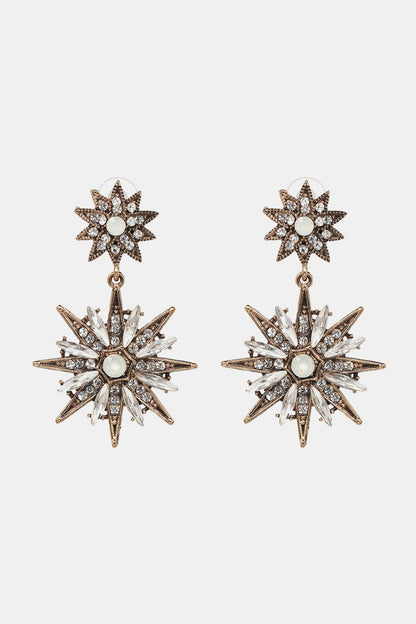 Zinc Alloy Star Shape Dangle Earrings - MYSTIQOR