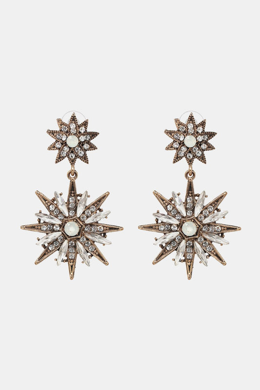 Zinc Alloy Star Shape Dangle Earrings - MYSTIQOR
